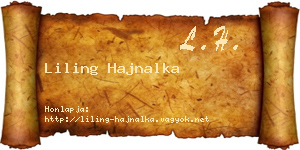 Liling Hajnalka névjegykártya